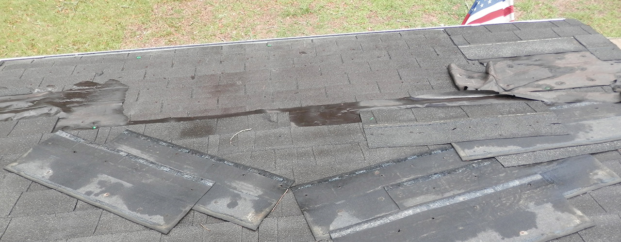 insurance adjustment for damage to home roof